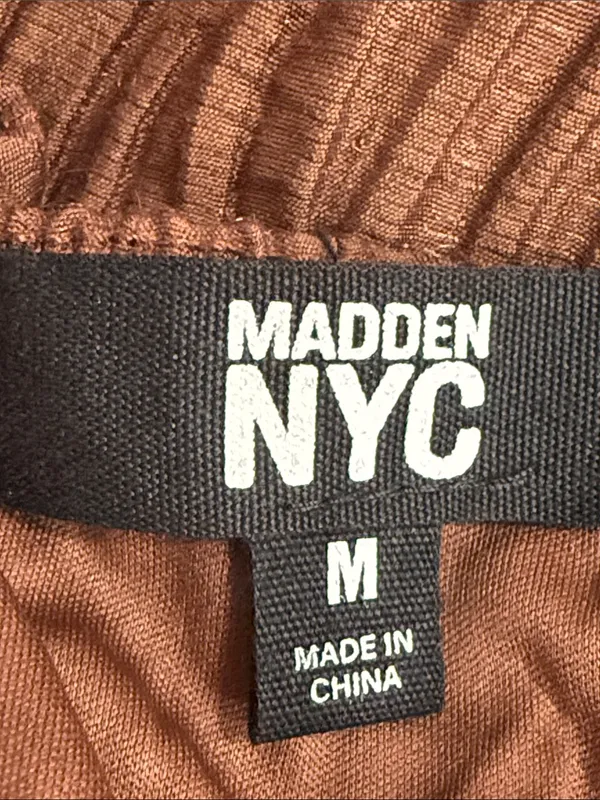 Madden NYC Women's Flyaway Brown Sleeveless Long Front-Slit Tunic Top Size M - Image 11