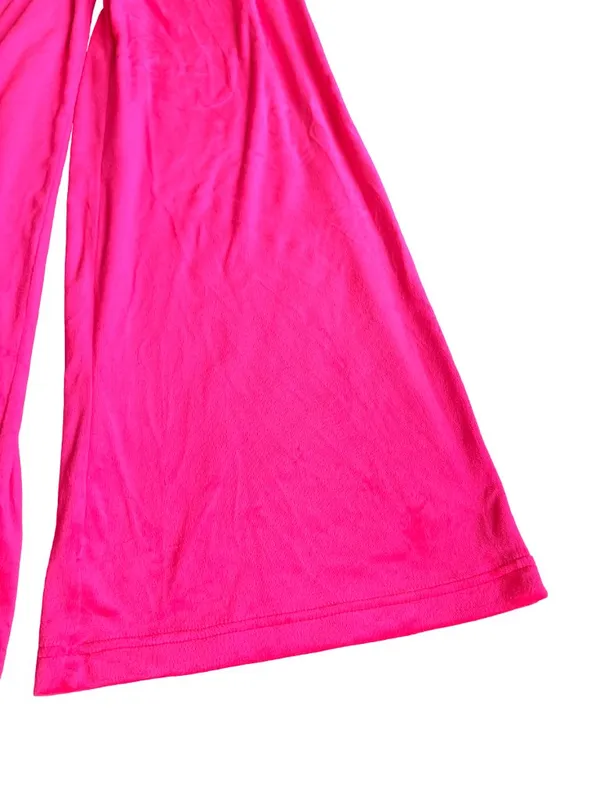 Offline by Aerie Pink Wide Leg Sweat Pants Velvet Stretch Velour Size XS Women's - Image 4