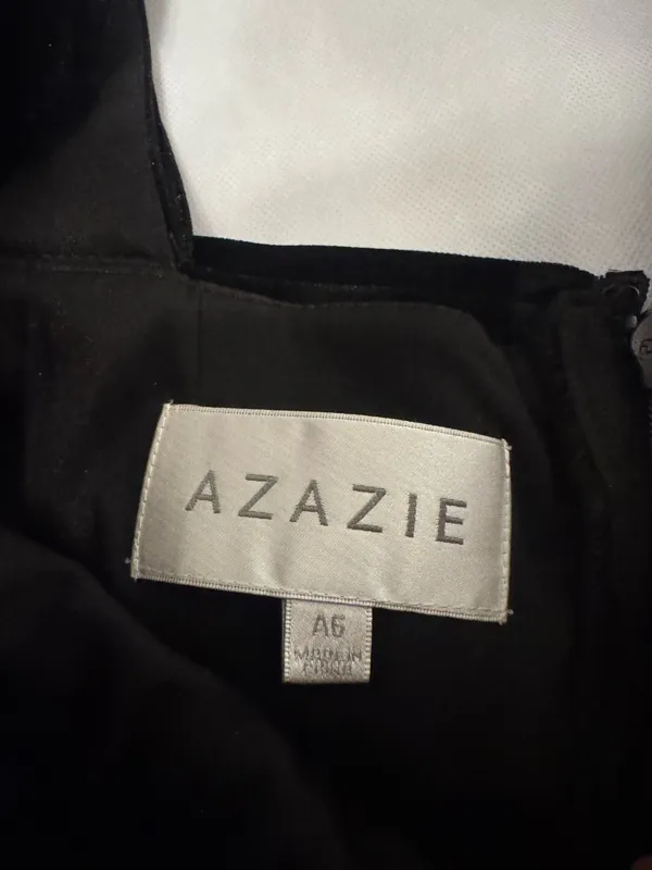Black Velvet Azazie Dress - Image 4