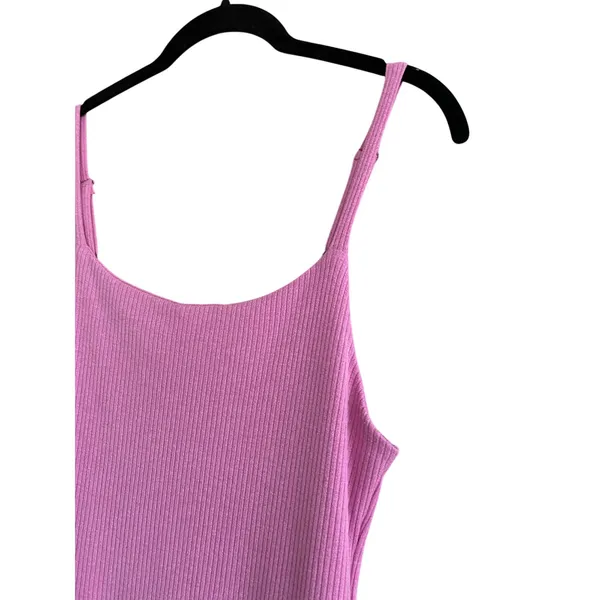 Vici Lilac Ribbed Midi Dress with Side Slit Size Medium - Image 2