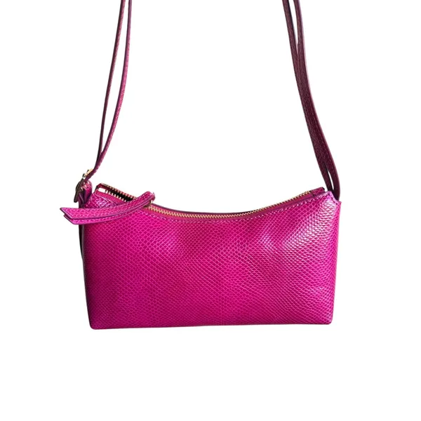 & OTHER STORIES Lizard Leather Shoulder Bag Pink‎ NWOT - Image 6