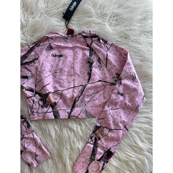 Civil Regime Concrete Forest Seamless Top Baby Pink Real Leopard Camo XL - Image 7