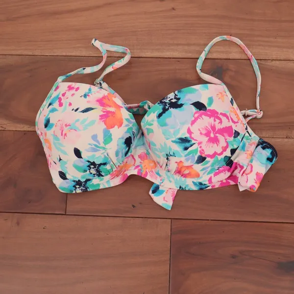No Boundaries Floral Underwire Bikini Top Multicolor Size L KLP 0848 - Image 2