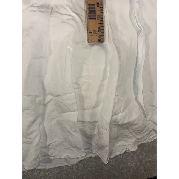astr the label dress white linen blend‎ L square neck - Image 9