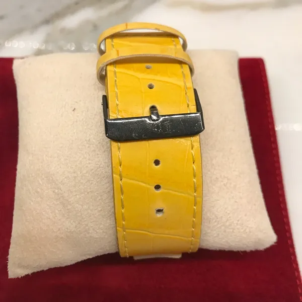 Terner Quartz Watch Yellow Leather Band - Image 3