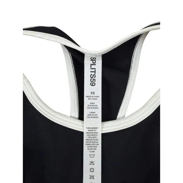 Splits59 Women's Black Activewear Workout Top Size XS NWT - Image 5