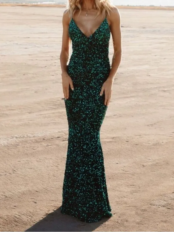 Baltic Born Valdez Sequin Maxi Dress in Topaz - Image 3