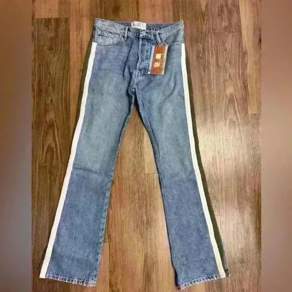 Sandrine Rose Revolve The Bardot Denim Jeans Western Wide Flare Pants Retro - Image 2