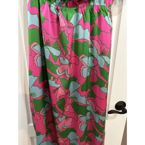 NWT SugarLips Large Pitaya Berry‎ Meara One Shoulder Satin Maxi Dress Satin - Image 9