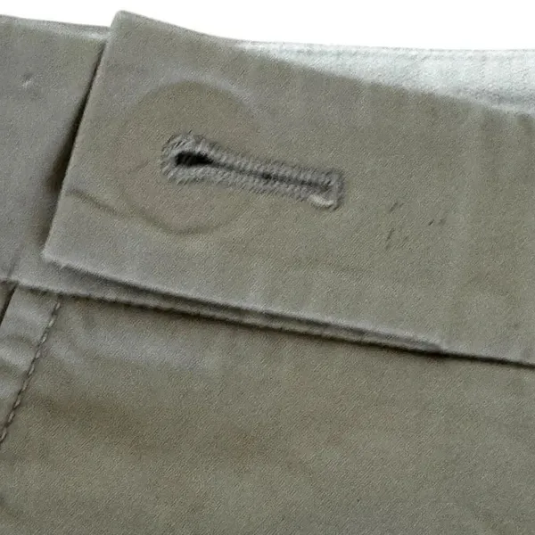 Tory Burch khaki beige pants straight leg mid rise casual work SZ 6 #2419 - Image 5
