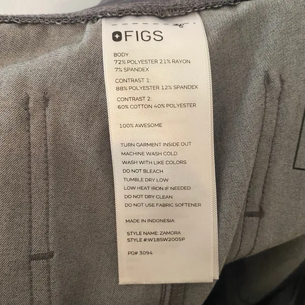 FIGS Graphite Gray Zamora Jogger Scrub Pants Uniform Women's size Small Petite - Image 8