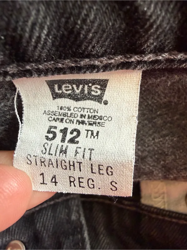 Vintage Levi's 512 High Rise Slim Fit Tapered Leg Jeans Y2K Size 14 Reg Black - Image 3