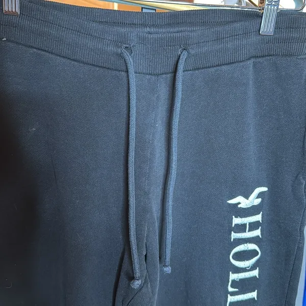 Hollister Y2K Black Joggers High Rise Sweatpants Logo Graphic Size Small - Image 4