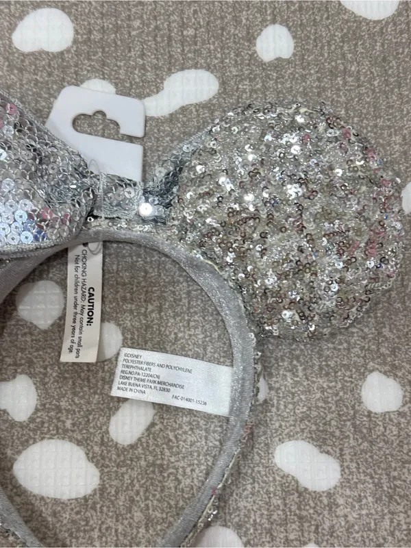 NWT Disney Parks sequined minnie ears headband bow sparkly mickey - Image 6