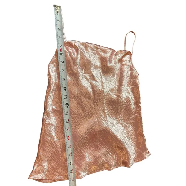 Victoria's Secret Y2K 2000s Shiny Pink Cowl Neck Spaghetti Strap Sleeveless Top S - Image 8
