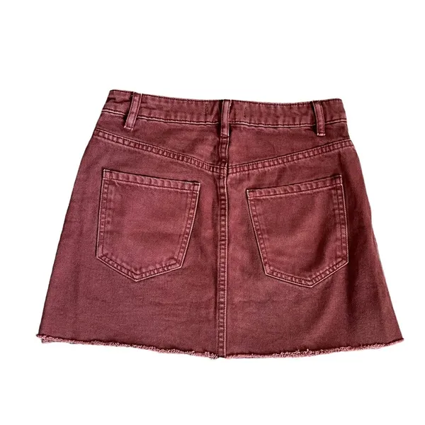 Free People We The Free Plum Zipper Front Mini Skirt - Image 3