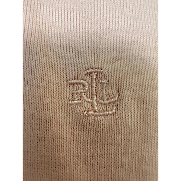 Lauren Ralph Lauren Pink Embroidered RL Logo Crewneck Tee Women's Small - Image 6