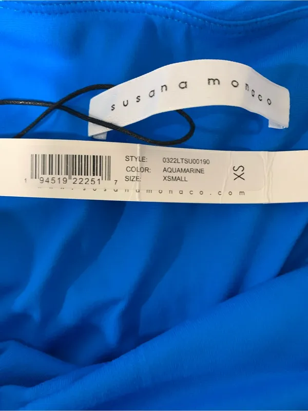 Susana Monaco Blue Strapless Romper - Size XS - Image 3