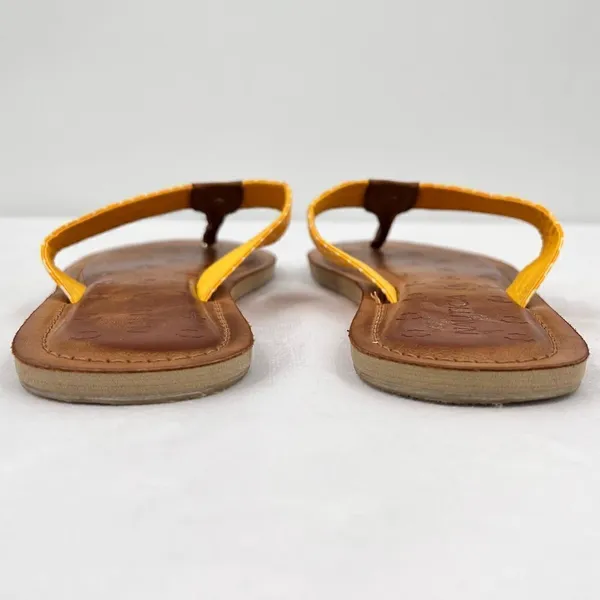 Nautica Gulf Breeze Yellow Honeycomb Fabric Straps Flip Flop Sandal Size 7 - Image 8