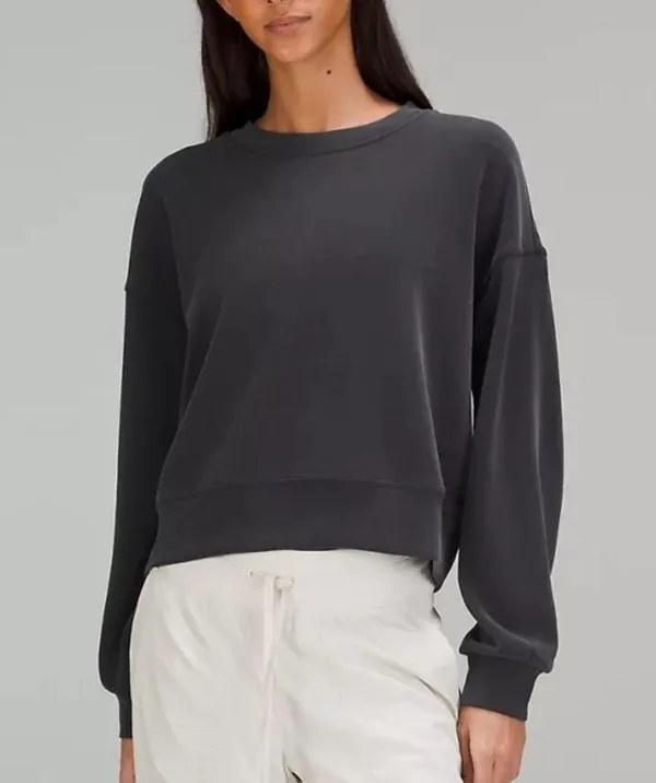 Lululemon Perfectly Oversized Cropped Crew *Softstreme - Image 8