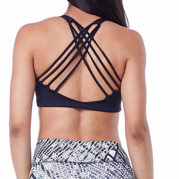NWT Onzie chic black yago‎ workout sports bra size M - Image 2