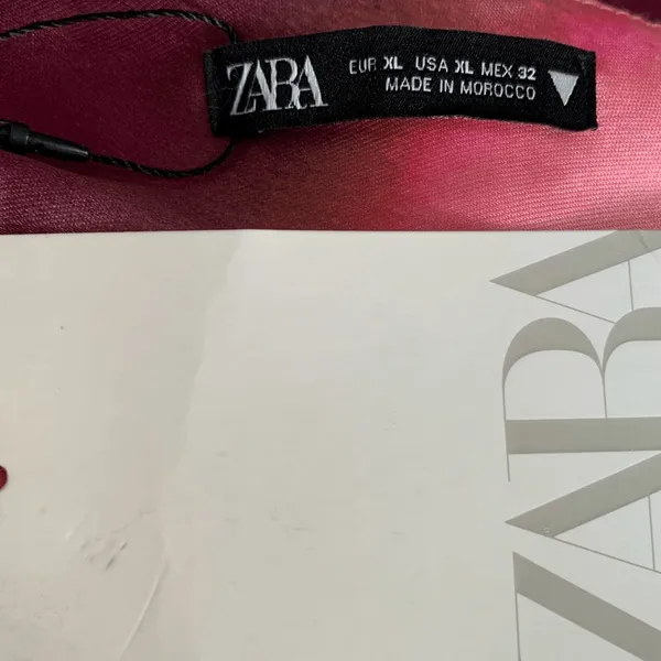 Zara XL Open Back Abstract Watercolor Maxi‎ Dress Boho Euro Summer Resort New - Image 9