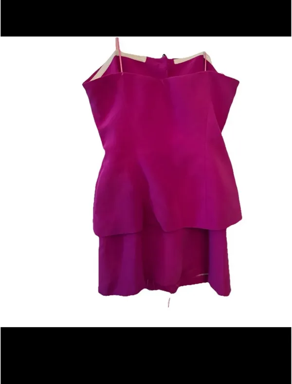 Amanda Uprichard Strapless Button Front Yadira Skort Romper - Image 3