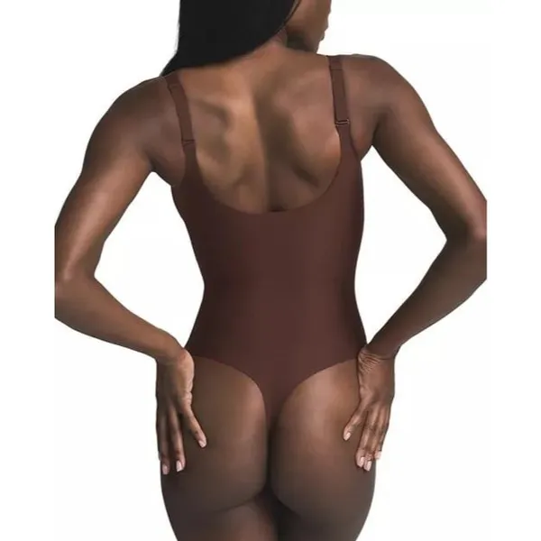 Skims Body Plunge unlined Bodysuit medium Cocoa New with tags - Image 3