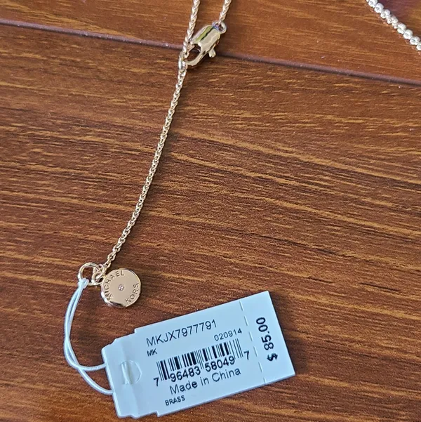Michael Kors Rose Gold Brass Necklace - Image 7