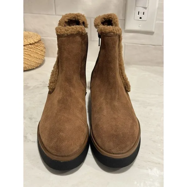 Sesto Meucci teddy Booties Suede Leather‎ Womens SZ 37 6.5 - Made in Italy NEW - Image 3