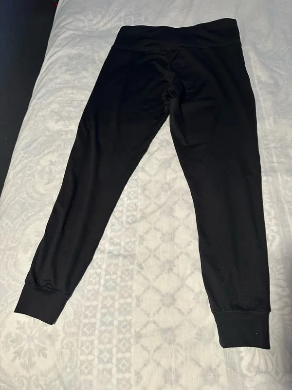 Puma women Black Jogger Sweatpants with White Logo - Image 2
