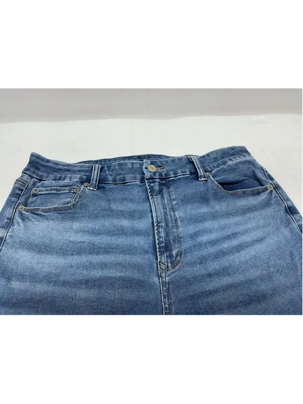 Womans Excellent American Eagle BFF Jegging Stretch Blue Jeans Large Waist 33 In - Image 3