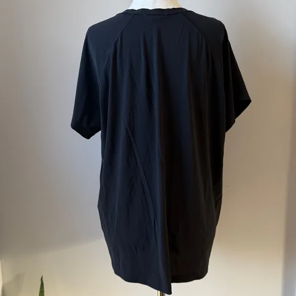 Athleta Black Short Sleeve Active Tee Athletic T Shirt Size Large - Image 3