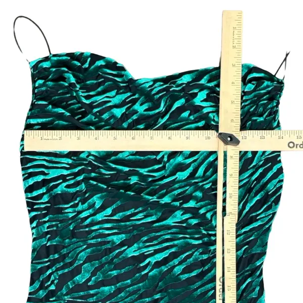 Runaway Lionell Emerald Green Zebra Stripe Backless Maxi Dress Sz 8 / L NEW Tags - Image 8