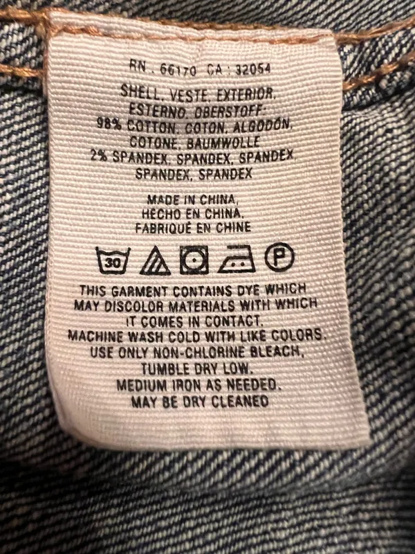 Anthropologie Pilcro‎ AVIE Classic Denim Trucker Jacket Leather Detail Size XS - Image 11