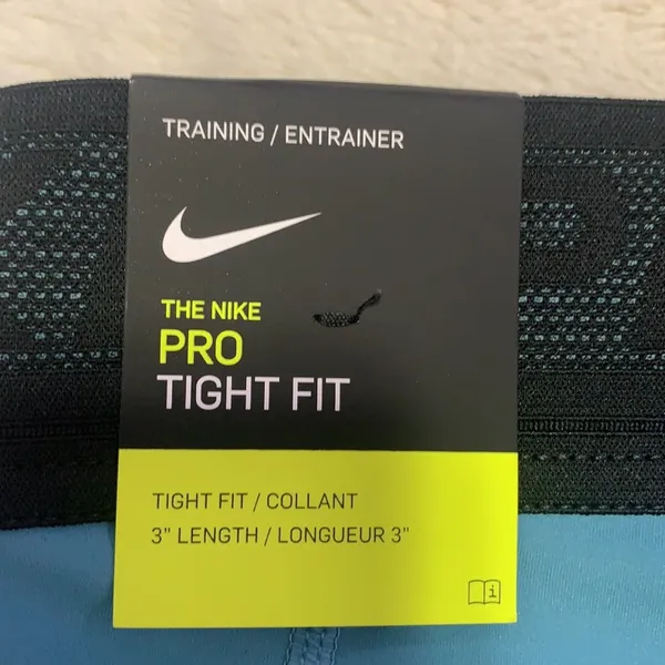 Nike Teal  Pro Shorts With Side Pockets - Image 5
