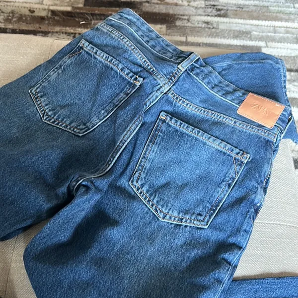 Zara Blue Denim Straight Leg Jeans‎ - Image 6