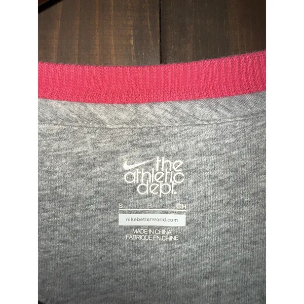 Nike Women's Sz‎ Small Sweatshirt Crewneck Pink Black - Image 2