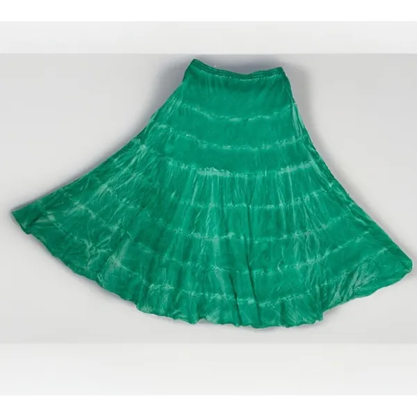 NEW METROWEAR Crinkle Madi tiered Skirt Green SMALL beach Boho Hippie Peasant - Image 9