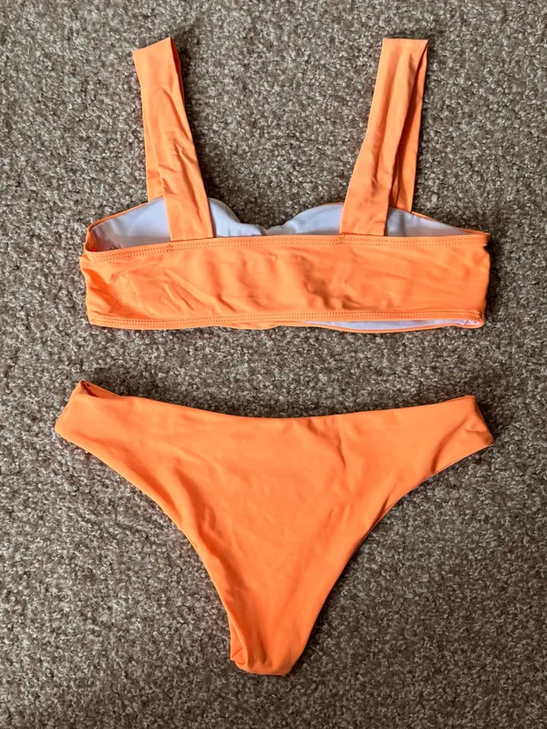 Zaful Neon Orange Bikini Set - Image 2