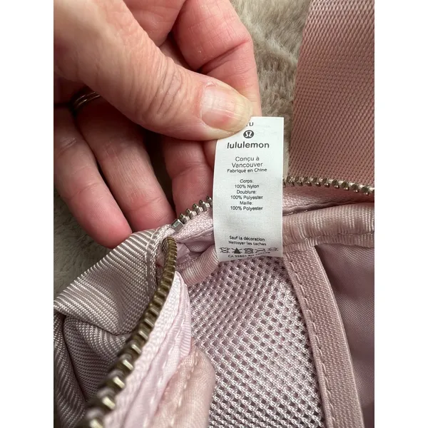 Lululemon Crossbody Belt Bag In Light Pink With Adjustable Strap & Zipper Closur - Image 10