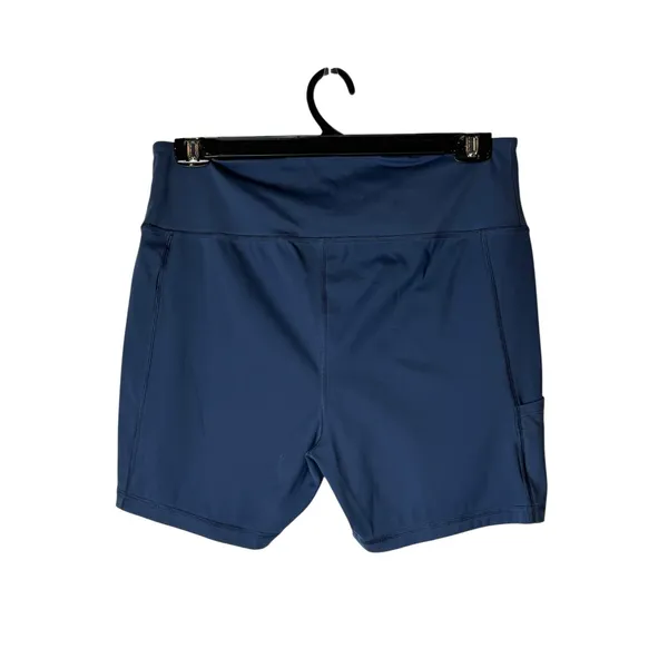 Vineyard Vines‎ Performance Shorts Women Large Blue High Rise Bike Athleisure - Image 2