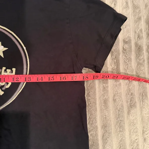 Converse Graphic Tee Black Smiley Face Star Eyes‎ Short Sleeve Shirt Size M - Image 4