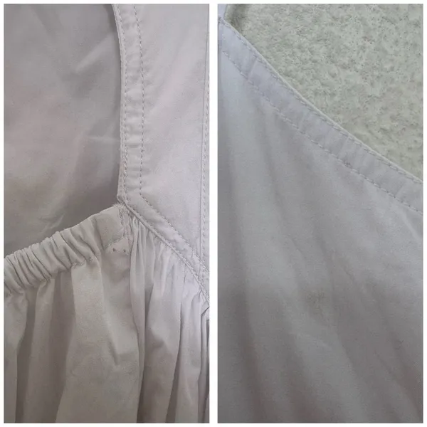 Madewell White Seamed Poplin Midi Sundress Size 6 Drop Waist Chic Quiet Luxury - Image 9
