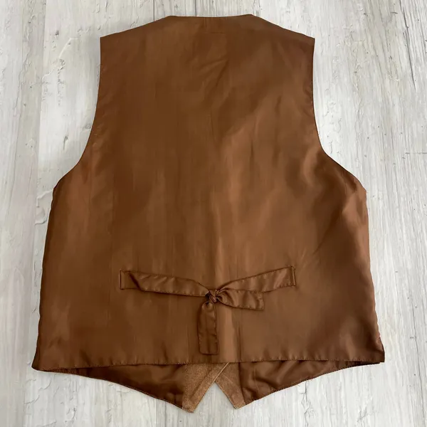 Gallagher Vintage Brown Genuine Leather Vest Medium Women’s Western Boho Biker - Image 2