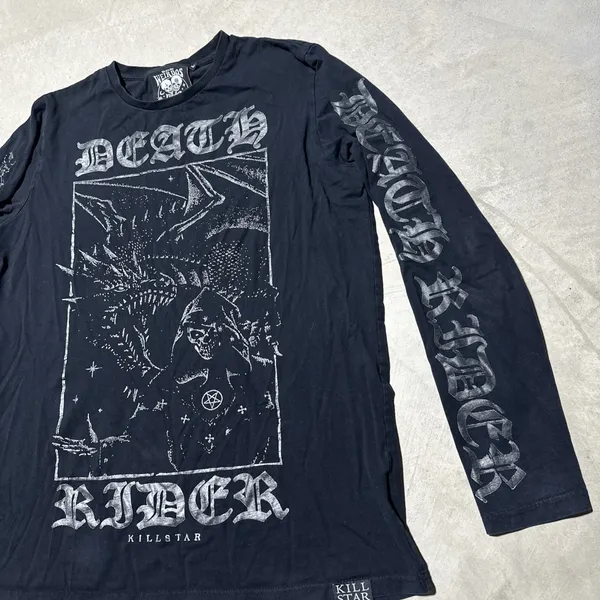 Killstar T Shirt Womens L We Are The Weirdos Black Pullover Gothic Emo Crew Neck - Image 4