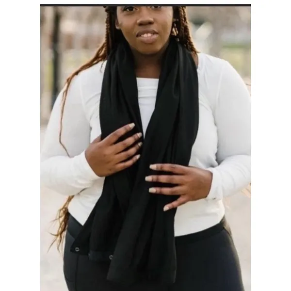 ZYIA Active Black Classic Infinity Scarf Convertible Lightweight Versatile Sport - Image 3