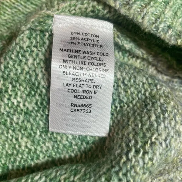 Abound Women Sweater XS Ombre Green Heather Knit Crewneck Minimalist‎ Cozycore - Image 7