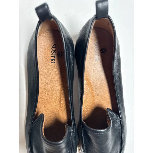 Susina Kellen Womens Almond Toe Loafer Black Leather Size 7.5 - Image 7