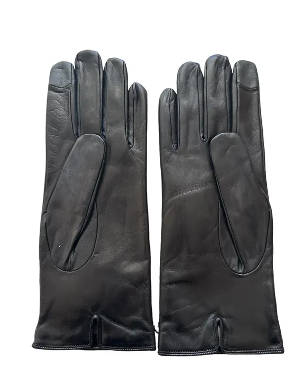 Coach NWT Horse And Carriage Leather Tech Gloves Black 7 1/2 - Image 2